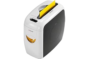 Rexel Destructeur Coupe Croisée, 7 Feuilles, Pour un Usage Domestique ou Professionnel, Corbeille 12L, Blanc, Style +, 2101944EU