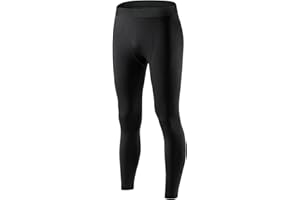 AUYAO Męskie legginsy kompresyjne, sportowe spodnie kompresyjne dla mężczyzn, męskie legginsy warstwa bazowa spodnie na siłownię, czarne obcisłe spodnie kompresyjne męskie do treningu rozciągającego