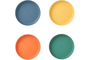 WeddHuis 4 Pezzi Ciotola Piatta per Gatti, Piatto per Cibo, per Gattini e Gatti a Zampe Corte