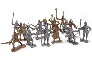 UMKYTOYS 60 Piece Medieval Knights Figures Playset For Castle Figurine