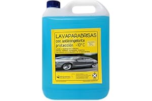 PEQUINSA Liquido Limpiaparabrisas, antimosquitos con anticongelante. Envase 5 litros.