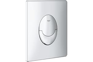 GROHE Plaque de commande WC Start, montage verticale, boutons-poussoirs interrompable, finition brillante, 156x197mm, chromé, 38964000 (Import Allemagne)