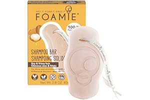 Foamie Champú sólido para pelo rizado con aceite de argan - Champu solido sin sulfatos ni siliconas que nutre y repara el pelo - Champu vegano anti frizz 80 g