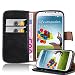 Produktbild Samsung Galaxy S4 Hülle in GRAPHIT SCHWARZ von Cadorabo - Handyhülle Luxury Design mit Magnetverschluss Standfunktion und Kartenfach Case Cover Schutzhülle Etui Tasche Book Klapp Style