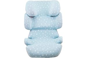 JYOKO KIDS Funda de Algodón para Silla de Coche de Niños Compatible con Cybex Solution Fix, 2 Fix (Blue Sparkles)