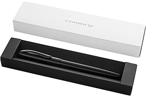 Pelikan, Stilografica Jazz Noble Elegance In Metallo Carbon, Inchiostro Blu, Con Clip Elastica, In Elegante Astuccio Regalo