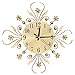 Produktbild Moderne Kristall-Diamant-Wanduhr, Luxus-Blumen-Wanduhr-stille Metalluhr für Wohnzimmer, Schlafzimmer, Hauptwand-Kunst-Dekoration , Gold