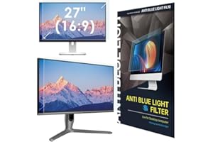 LAMA Anti Blaulichtfilter Schutzfolie für 27 Zoll Monitor, Sichtschutzfolie Blaulicht blockierende Displayschutzfolie, Anti Blue Screen Protector Augenschutz, Blendschutzfolie 16:9 (598 * 337mm)