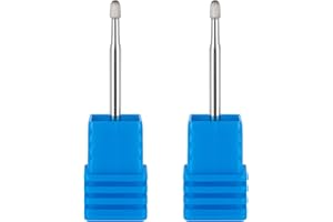 VIDSMOW 2 PCS Embout Ponceuse Ongles Cuticule en Carbure, Forets à Ongles pour Éliminer les Cuticules et Peaux Mortes, Forme de Champignon, Grain Moyen, Idéal pour Manucure et Pédicure