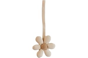 TXUOLIN 1Pc Beige Flower Pacifier Pendant Fashionable Pacifier Holder Ornament Keep Your Pacifier Secure and Fashionable Gift Soft Cloth Pacifier Leash,Pacifiers Accessories