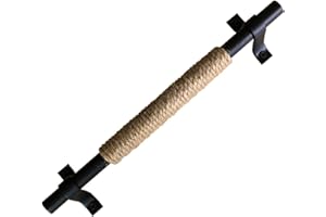 JIAOLUN123 Poignée de Meubles Poignées de Porte en Bois Coulissante Grange Noire Boutons de portes Antique tire la poignée Vintage Poignée en Corde de Fer Forgé EuropéEn Poignet de Porte (Total length 320mm)