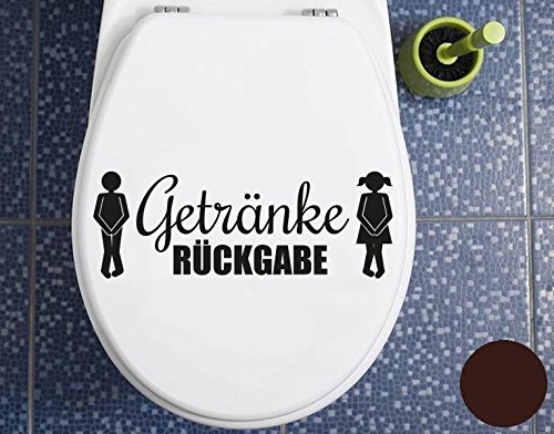 Wandtattoo Getränkerückgabe B x H: 40cm x 14cm Farbe: schokobraun von Klebefieber®