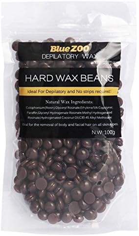 Wax Whiz 100g-300g **VIRTUALLY PAINLESS** Depilatory Hard Wax Beans For Men/ Women Waxing Beard, Ears, Nose, Bikini, Body Hair Removal (100g, Chocolate)