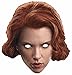 Produktbild The Avengers - Black Widow Papp Maske, aus hochwertigem Glanzkarton mit Augenlöchern, Gummiband - Größe ca. 30x20 cm