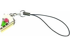 Miniblings kawałek tortu kawałek ciasta zawieszka do telefonu komórkowego ozdoba do telefonu komórkowego czekoladowy brązowy