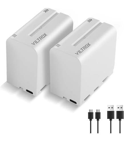 Viltrox Evo 2× NP-F550 Akku Für SONY NP-F330 NP-F750 NP-F530 NP-F970
