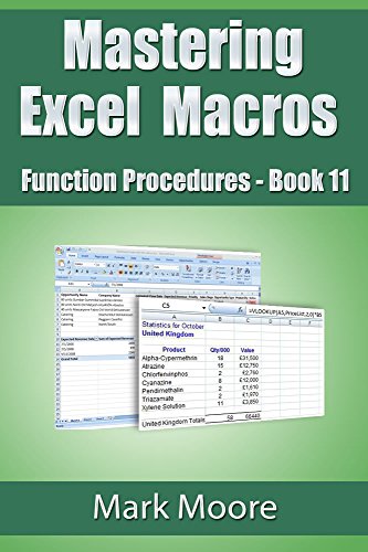 Download Mastering Excel Macros - Function Procedures (Book 11)