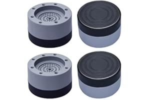 FRILLA Schwingungsdämpfer für Waschmaschinen & Trockner | 4 Stück Universal Vibrationsdämpfer mit Gummiunterlage | Waschmaschine Antivibrationsmatte | SLIPSTOP