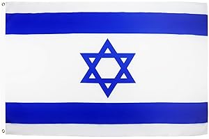 AZ FLAG - Bandera Israel - 150x90 cm - Bandera Israelí 100% Poliéster Con Ojales de Metal integrados - 110g - Colores Vivos Y Resistente A La Decoloración