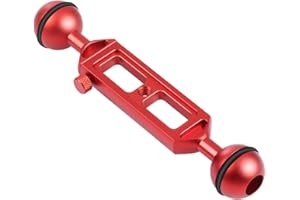 Hensych Support de plongée en alliage d'aluminium avec filetage 1/4 pour caméra d'action et photographie Longueur réglable 20 cm