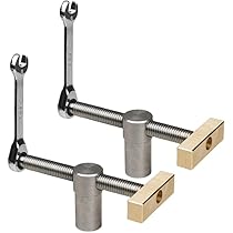 2 stuks verstelbare klemmen voor honden, houder 20 mm hondengat, snelwerkende houtbewerking, verstelbare snelle bevestigingsklemmen met schaafbank, gatrasterplaat, werkbank, rood