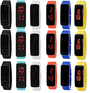 Lemonade - Pack of 18 - Birthday Return Gift - Stylish Unisex Silicone Multicolor Digital LED Bracelet Band Wrist Watch for Kids, Boys, Men, Girls, Women