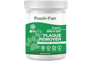 Pooch & Purr Plaque Off Remover For Dog/Plaque Off Cats. Plaque Off Powder For Dogs No Tooth Brush or Toothpaste Needed. Dog & Cat Teeth Cleaning. Dog Plaque Remover Fights Tartar & Bad Breath.