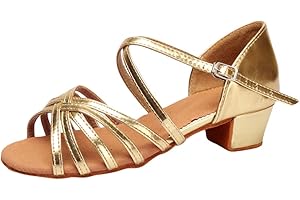 LaoZan Mujer Zapatos de Baile Latino Salón de Tacón Niña Zapatos de Entrenamiento Sandalias de Baile Salsa