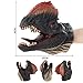 Produktbild TianranRT Dinosaurier Hand Marionetten Rolle Spielen Realistisch Dilophosaurus Kopf Handschuhe Weich Spielzeug (D)