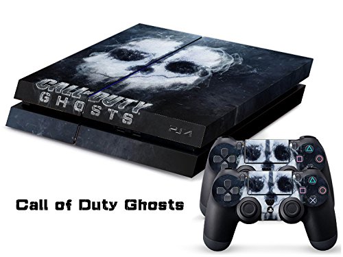 Preisvergleich Produktbild Playstation 4 + 2 Controller Aufkleber Schutzfolie Set - Call of Duty Ghosts