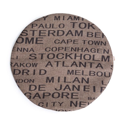 Kissenhülle Sawanna City Webstoff rund 50 cm Camel - 2