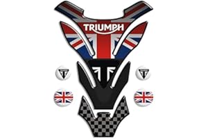 TANKPAD Motorbike Tank Pad Protector Motorcycle Scratch Pad compatible ,Triumph U.K. flag Union Jack mod. DETROIT Top + 4 GRATIS 13x18cm ,,