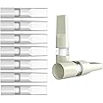 GLOBAL IMPEX Cigarettes & Medwakh Reduce Tar Pipes Super 7 Reusable Cigarette Holder Filter Washable Mouthpiece Smoking Pipe Plastic Inside Fitting Hookah Mouth Tip (set of 7) (White Pack Of 10)