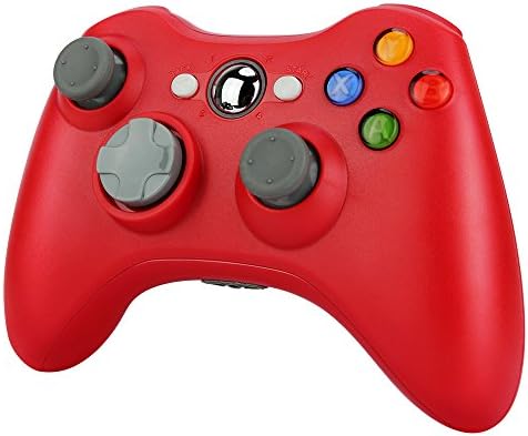 Xbox 360 wireless controller,Uniway XC02 XBOX Wireless Controller 2.4 GHZ PC Gamepad For Windows/XP System-Red