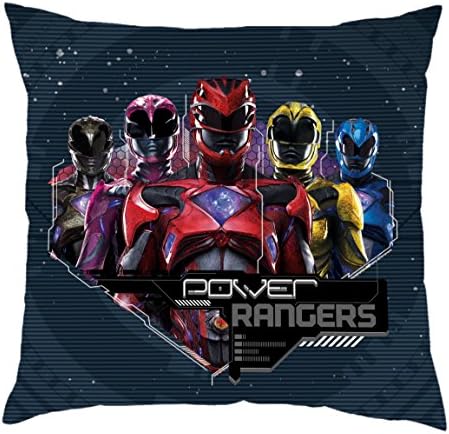 Power Rangers Movie Cushion, Polyester, Multicolour, 35 x 35 x 10 cm