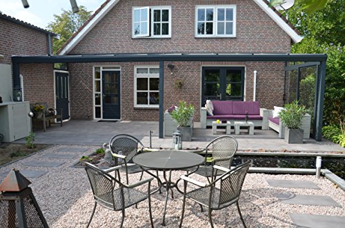 Preisvergleich Produktbild Terrassenüberdachung mit Glas Überdachung 400x350 Premiumline