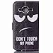 Etsue Wallet Case for Samsung Galaxy J2,Leather Case for Samsung Galaxy J2,Funny Black Eye Quote Design Magetic Leather Flip Case with Card Holder for Samsung Galaxy J2 with Blue Stylus Pen and Bling Glitter Diamond Dust Plug Colors Random-Black Eye Quote