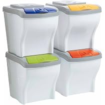 Mülltrenn-Aufkleber Set – 6 Bunte Sticker Für Bio, Papier, Glas & Mehr – Einfach Kleben, Sortieren, Loslegen!