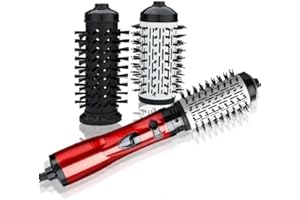 XINYUNXIN 3 en 1 Styler de aire caliente y secador de pelo giratorio, 360 ° de rotación Multitudet cepillo secador de pelo para el cabello seco, rizar el cabello, alisar el cabello, 3Gear temperatura eléctrica