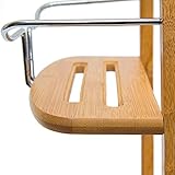 Relaxdays Badregal Bambus H x B x T: ca 62 x 27,5 x 13 cm Duschregal mit 2 Ablagen und verchromten Metall zum Aufhängen mit Wandhalterung als praktische Hängeablage für Ihre Badaccessoires, natur - 6