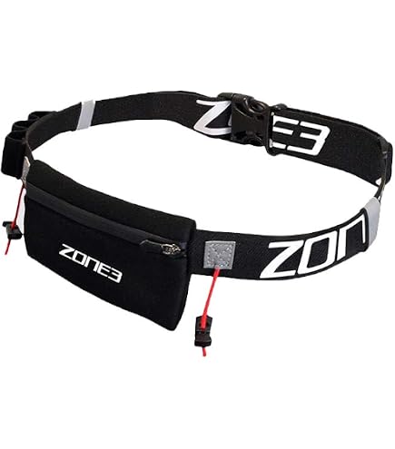 Ronhill Race Number Belt, Cintura Numero di Gara Unisex, Tutto Nero, Taglia Unica