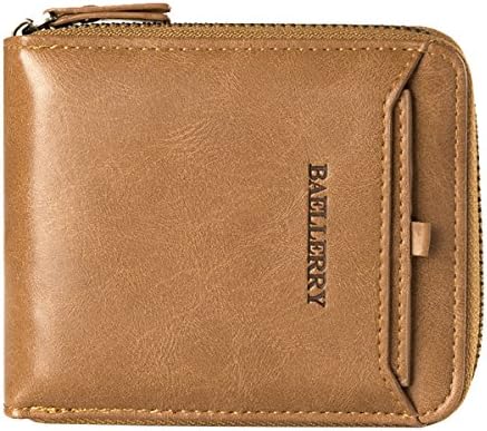 Niceeday Men and Womens Wallet Bag with Removable Cards Holders Credit Cards Holders with Zipper Coin Pockets Money Clips Soft Real Leather Fan Concertina Multi Card Capacity Palm Wallet Purse Cardholder