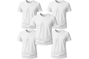 GENÉRICO Camiseta niño básica Manga Corta - Camiseta Blanca niño 100% algodón –, Punto Liso 155 g/m² – Pack 1, 5 o 10 Unidades, Uso Diario o Colegio