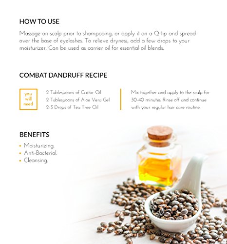 Art Naturals Rizinusöl 473 ml, 100% Pur & Natürliches Castoröl | Hilft gegen Akne & einer Vielfalt von Hautproblemen | Anti-Aging & Falten Reduzierend | Fördert Haarwachstum & Verleiht Volles & Kräftiges Haar - 3