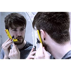 Beard Styling and Shaping Template Comb Tool with attached brush - Image 3