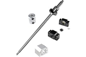 CNCYEAH Ball Screw kit CNC parts SFU1605-850mm Ballscrew kit + BK/BF12 Kit + 1605 Ballscrew Anti-backlash Ball screw with Screw Nut Housing + Ball Nuts for CNC Machine