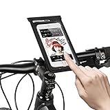 Jhua Waterproof Phone Case/ Pouch Bike Phone Bag Touch Screen Universal Dry Bag With Bike Phone Holder Ultra Thin Design for Phone Size Less Than 6in Like Iphone7 Plus, 6s, Black