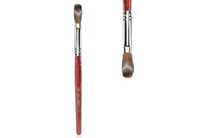 NIMISYRA 12# Pinceau pour ongles Cheveux De Vison en bois rouge pour ongles en acrylique et nail art,outil de manucure