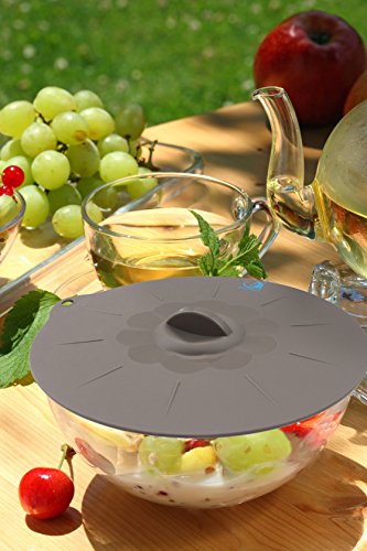 Food Prep Silikondeckel mit Saugeffekt von azureus™ – Set mit universellen Größen – für Schüsseln, Behälter, Töpfe – als Ersatz für Aluminiumfolie und Frischhaltefolie - 8