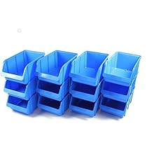 12 Scatole Trasparenti Impilabili In PP | Misura 4 | Resistente A Grassi E Acidi | Per Garage E Officina